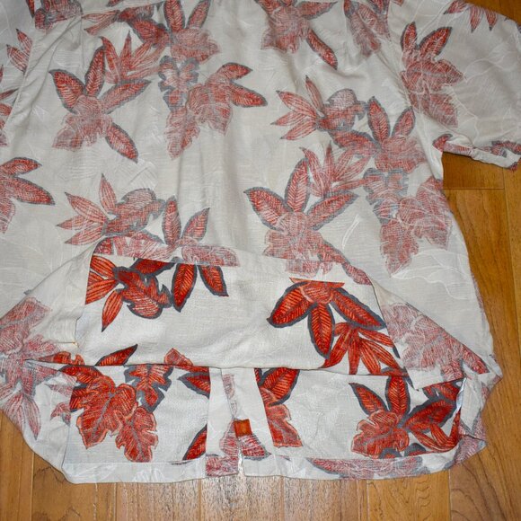 Tommy Bahama Short Sleeve Reverse Pattern Silk Button Up Shirt Sz XXL - Picture 5 of 5